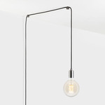 Gaia Plug In Pendant - Graphite / Clear Tinted