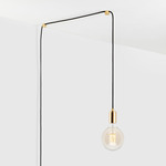 Gaia Plug In Pendant - Brass / Clear Tinted