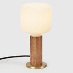 Knuckle Table Lamp with Bulb - Walnut / Matte White