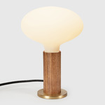 Knuckle Table Lamp with Bulb - Walnut / Matte White