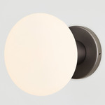 Lochan Oval Wall Sconce - Graphite / Matte White