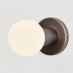 Lochan Wall Sconce with Bulb - Graphite / Matte White