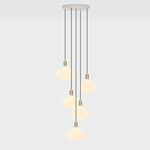 Oval II Multi Light Pendant - White / Brass / Matte White