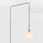 Oval II Plug-In Pendant - Brass / Matte White
