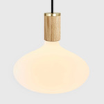 Oval II Pendant - Oak / Matte White