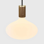 Oval II Pendant - Walnut / Matte White