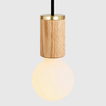 Porcelain II Pendant - Oak / Matte White
