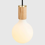 Porcelain III Pendant - Oak / Matte White