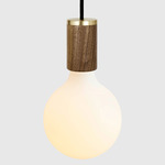 Porcelain III Pendant - Walnut / Matte White