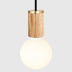 Sphere III Pendant - Oak / Matte White