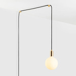 Sphere IV Plug-In Pendant - Brass / Matte White