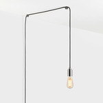 Squirrel Cage Plug-In Pendant - Graphite / Clear Tinted