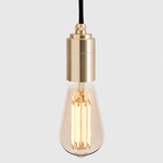 Squirrel Cage Pendant - Brass / Clear Tinted