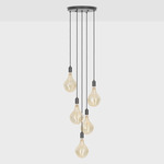 Voronoi II 5-Light Multi Light Pendant - Black / Graphite / Clear Tinted