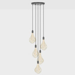 Voronoi III Multi Light Pendant - Black / Graphite / Clear Tinted