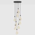 Voronoi III Multi Light Pendant - Black / Graphite / Clear Tinted