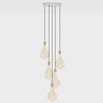 Voronoi III Multi Light Pendant - White / Brass / Clear Tinted