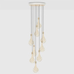 Voronoi III Multi Light Pendant - White / Brass / Clear Tinted