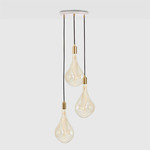 Voronoi III Multi Light Pendant - White / Brass / Clear Tinted
