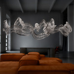 Genesis Floating Knit Suspended Sculpture - Stainless Steel
