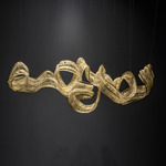 Genesis Floating Knit Suspended Sculpture - Brass