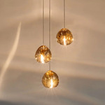 Mizu Round Multi Light Pendant - White / Champagne