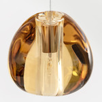 Mizu Round Multi Light Pendant - White / Champagne