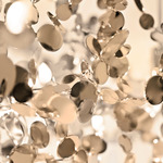 Argent Round Chandelier - White / Champagne