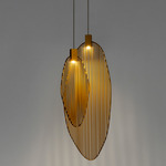 Harpe Multi-Light Pendant - White / Matte Red Gold