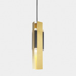 Excalibur Pendant - Brushed Brass / Sand Black
