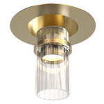Lei Ceiling Light - Satin Brass / Clear
