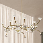 Linfa Round Chandelier - Hot Gold