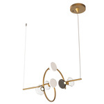 Linfa Twist Linear Pendant - Hot Gold