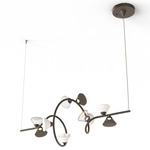 Linfa Twist Linear Pendant - Titanium