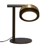 Molly Table Lamp - Brushed Brass Ring / Sand Black Dome