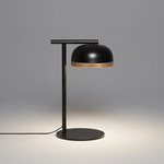 Molly Tall Table Lamp - Copper Ring / Sand Black Dome