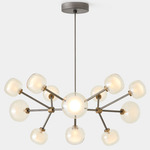 Nabila Chandelier - Satin Titanium / Dark Bronze / Champagne