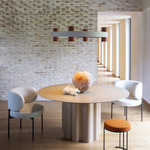 Nastro Ring Chandelier - Terracotta Cylinder / Eggshell