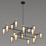 Osman Chandelier - Matte Black / Brushed Brass / Smoke