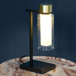Osman Table Lamp - Matte Black / Brushed Brass / Clear