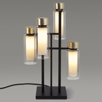 Osman Cluster Table Lamp - Matte Black / Brushed Brass / Clear