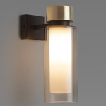 Osman Wall Sconce - Matte Black / Brushed Brass / Smoke
