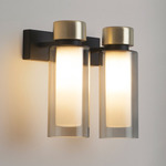 Osman Wall Sconce - Matte Black / Brushed Brass / Smoke