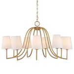 Seville Chandelier - Gold / White