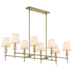Arques Chandelier - Brass / White