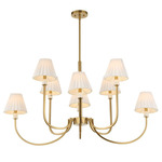 Poppins Chandelier - Brass / White