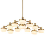 Wedge Chandelier - Brass / Opal