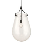 Dewdrop Pendant - Black / Clear