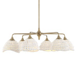 Biddeford Chandelier - Matte Gold / White