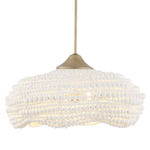Biddeford Pendant - Matte Gold / White